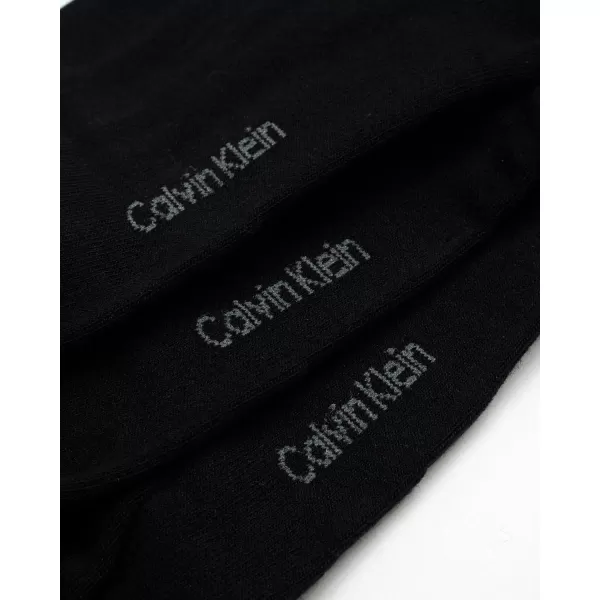 Calvin Klein Womens Socks  Roll Cuff Crew Socks 3 PackAll Black