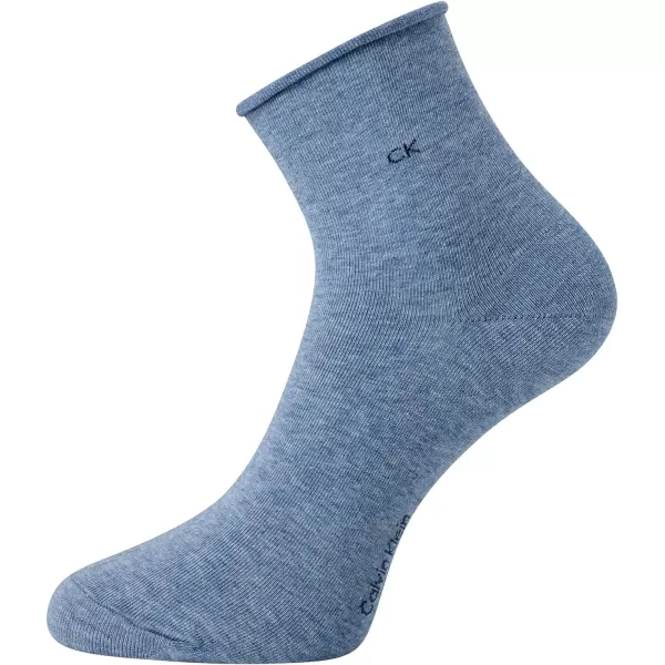 Calvin Klein Womens Socks  Roll Cuff Crew Socks 3 PackAssorted