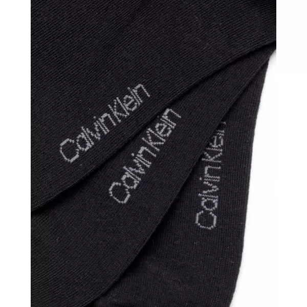 Calvin Klein Womens Socks  Roll Cuff Crew Socks 3 PackBlack