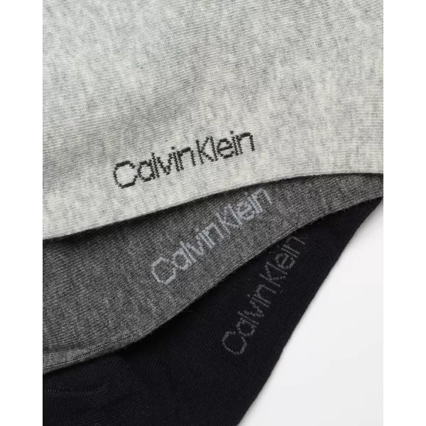 Calvin Klein Womens Socks  Roll Cuff Crew Socks 3 PackGreys