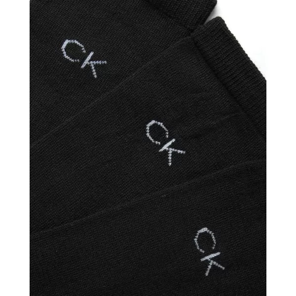 Calvin Klein Womens Socks  Sustainable SuperSoft Luxury Cushion Athletic Crew Socks 3 PackBlack