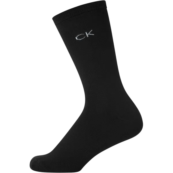 Calvin Klein Womens Socks  Sustainable SuperSoft Luxury Cushion Athletic Crew Socks 3 PackBlack