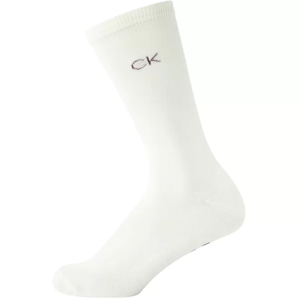 Calvin Klein Womens Socks  Sustainable SuperSoft Luxury Cushion Athletic Crew Socks 3 PackBurgundy