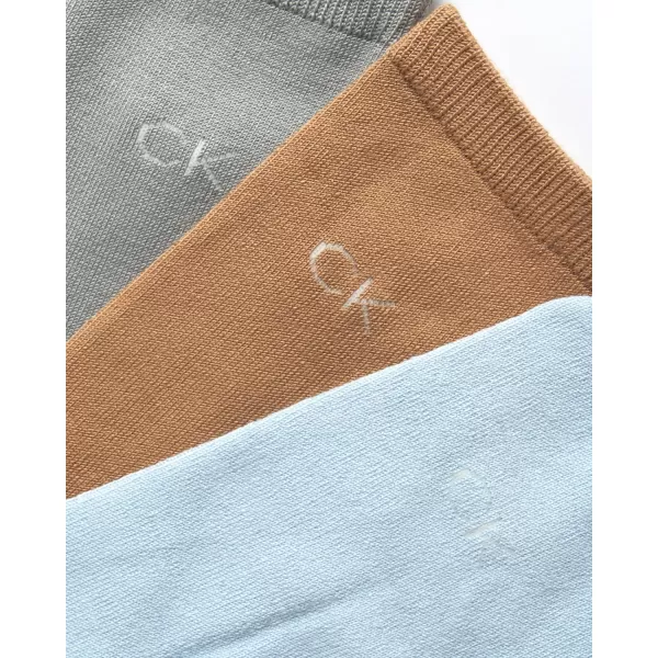 Calvin Klein Womens Socks  Sustainable SuperSoft Luxury Cushion Athletic Crew Socks 3 PackLight Blue