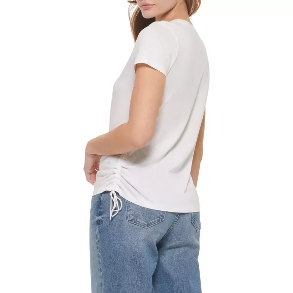 Calvin Klein Womens Sportswear Essential Comfortable Cotton Modal Jersey T ShirtSoft White