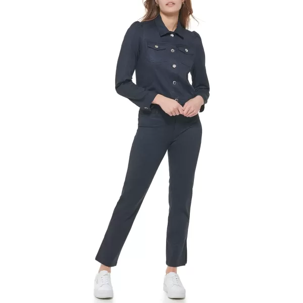 Calvin Klein Womens Sportswear Essential Stretch Denim Jacket Plus SizeMed Indigo