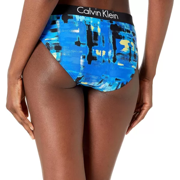 Calvin Klein Womens Standard Logo Cheeky Bikini BottomCyan