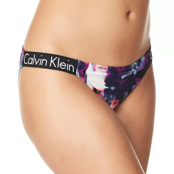 Calvin Klein Womens Standard Logo Cheeky Bikini BottomDragonfruit
