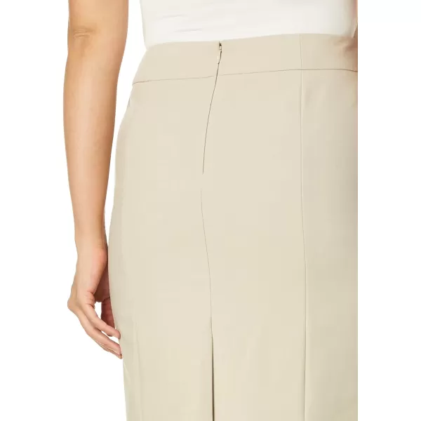 Calvin Klein Womens Straight Fit Suit Skirt Regular and Plus SizesKhaki