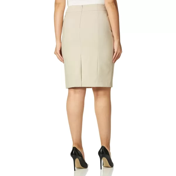 Calvin Klein Womens Straight Fit Suit Skirt Regular and Plus SizesKhaki