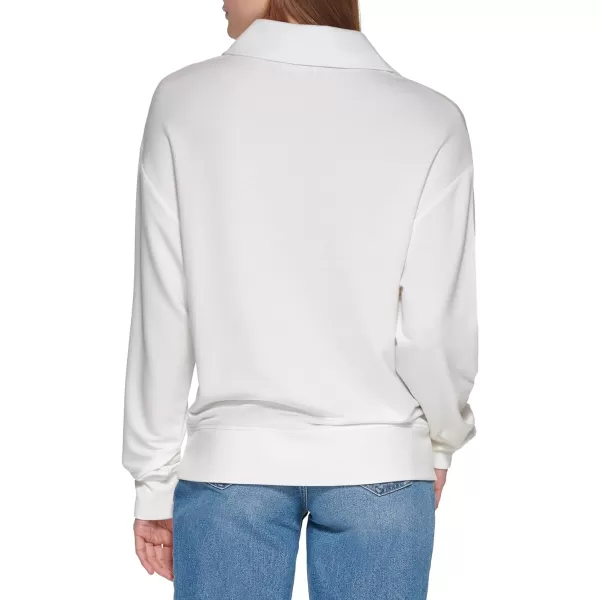 Calvin Klein Womens Sweatshirt VNeckSoft White