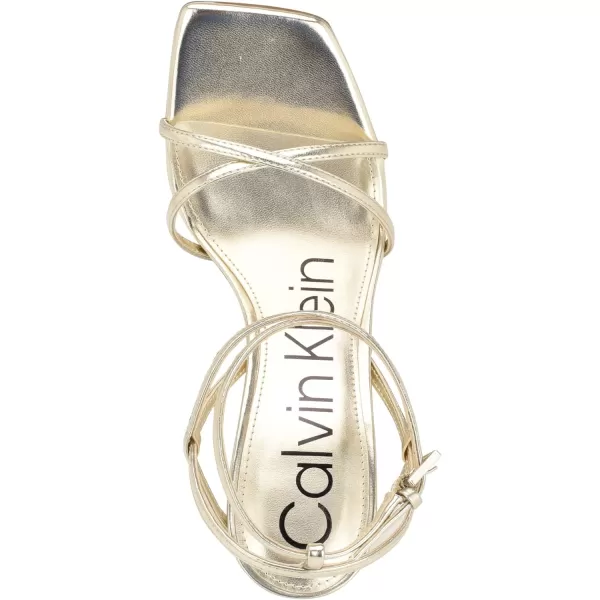 Calvin Klein Womens Tegin Heeled SandalGold