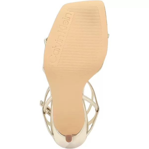 Calvin Klein Womens Tegin Heeled SandalGold