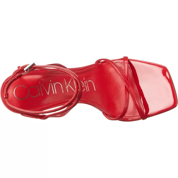 Calvin Klein Womens Tegin Heeled SandalRed 610