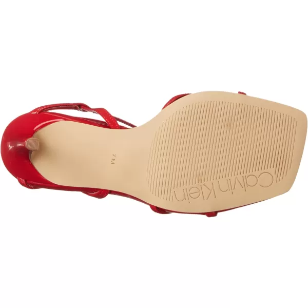 Calvin Klein Womens Tegin Heeled SandalRed 610