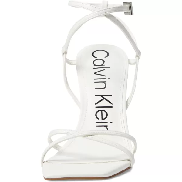 Calvin Klein Womens Tegin Heeled SandalWhite