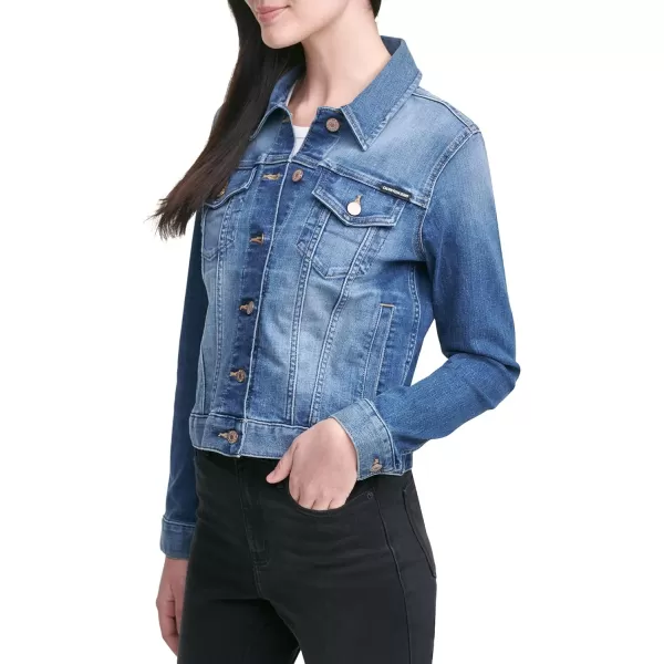 Calvin Klein Womens Trucker Denim JacketMalibu