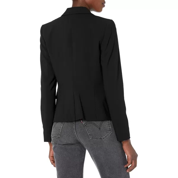 Calvin Klein Womens Two Button Lux Blazer Petite Standard  PlusBlack