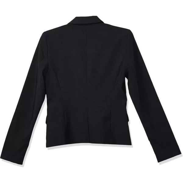 Calvin Klein Womens Two Button Lux Blazer Petite Standard  PlusCharcoal