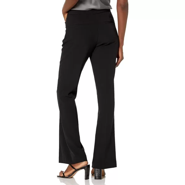 Calvin Klein Womens Work Wear Crepe High Waist Wide Leg Pants Standard and Plus SizeBlack