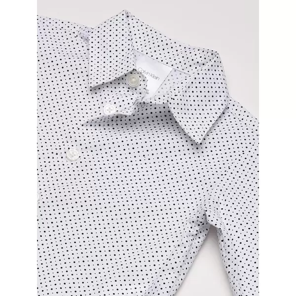 Calvin Klein babyboys 3piece Sweater Set With Matching Buttondown Shirt and PantsRed Block