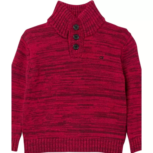 Calvin Klein babyboys 3piece Sweater Set With Matching Buttondown Shirt and PantsRed Marled