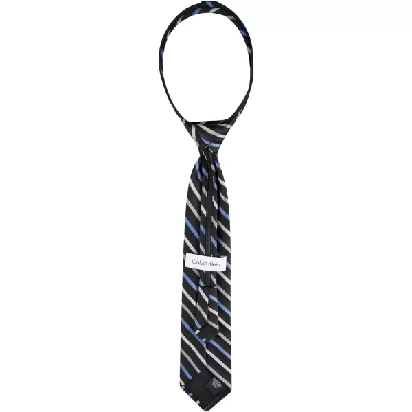 Calvin Klein boys Adjustable Pretied Zipper Tie  Big BoysBlack Stripe Zip