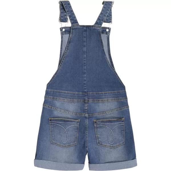 Calvin Klein girls Stretch Denim Shortalls Boyfriend Fit Jean Overalls With Adjustable StrapsAuthentic