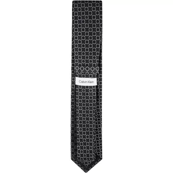 Calvin Klein mens Classic Black Solid and Pattern TiesBlack Medallion