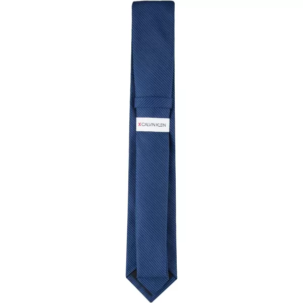 Calvin Klein mens Classic Navy Solid and Pattern Ties  Regular and Extra Large SizesNavy Textured