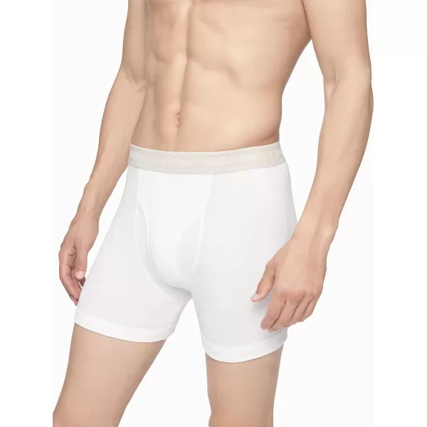 Calvin Klein mens Cotton Classics 3Pack Boxer Brief3 White