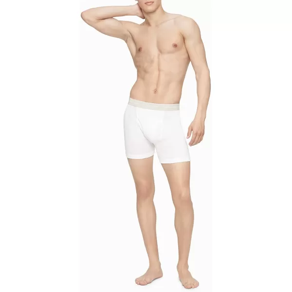 Calvin Klein mens Cotton Classics 3Pack Boxer Brief3 White