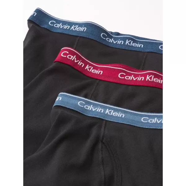 Calvin Klein mens Cotton Classics 3Pack Boxer BriefBlack Bodies W Lacquer Riverbed Heather Riverbed