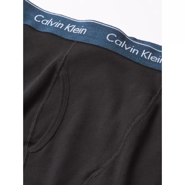 Calvin Klein mens Cotton Classics 3Pack Boxer BriefBlack Bodies W Lacquer Riverbed Heather Riverbed