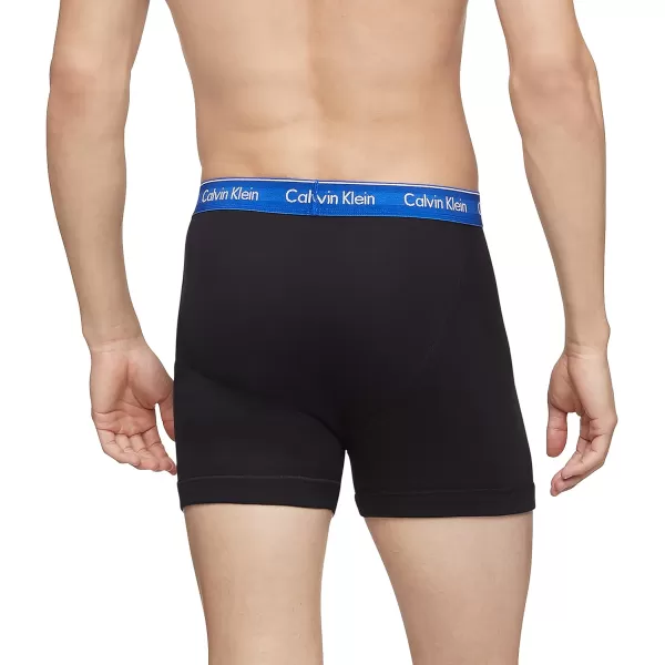 Calvin Klein mens Cotton Classics 3Pack Boxer BriefBlack Bodies W Royalty Army Green Flaz Heather