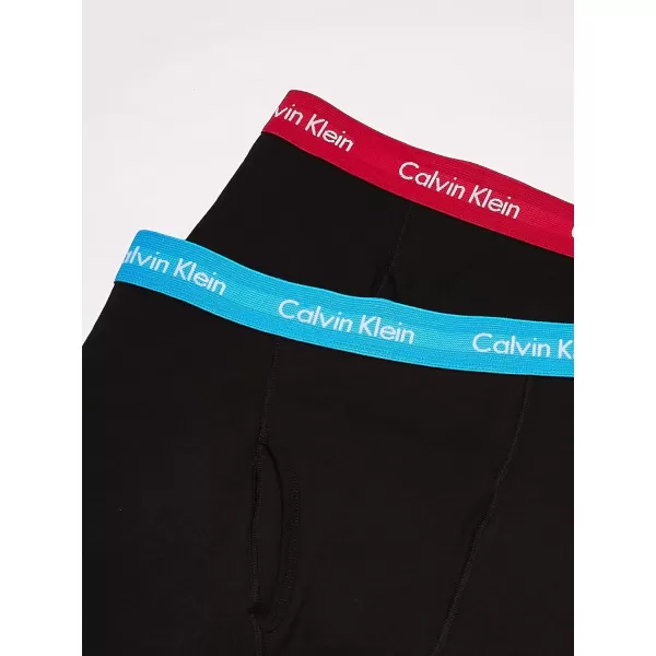 Calvin Klein mens Cotton Classics 3Pack Boxer BriefBlackDresden BlueSea Green