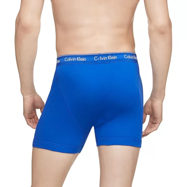 Calvin Klein mens Cotton Classics 3Pack Boxer BriefRoyalty Army Green Flaz Heather