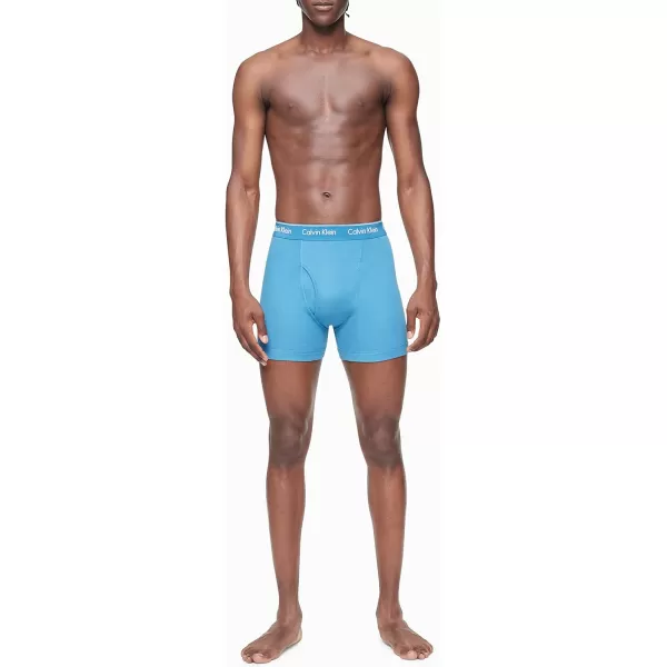 Calvin Klein mens Cotton Classics 3Pack Boxer BriefTapestry Teal Dove Grey Heather