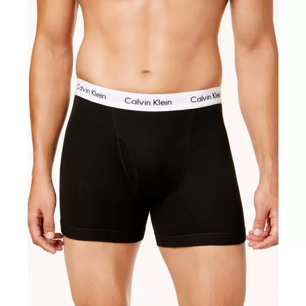 Calvin Klein mens Cotton Classics 5Pack Boxer Brief3 Black Bodies W  Black Wb 2 Black Bodies W  White Wb