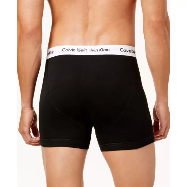 Calvin Klein mens Cotton Classics 5Pack Boxer Brief3 Black Bodies W  Black Wb 2 Black Bodies W  White Wb