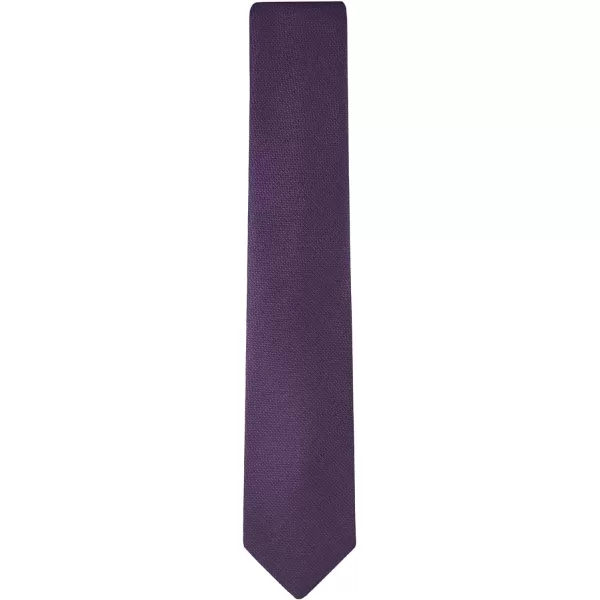 Calvin Klein mens Silver Spun Solid Tie  Regular and Extra Large SizesPurple