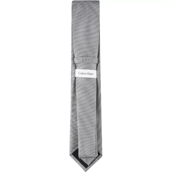 Calvin Klein mens Silver Spun Solid Tie  Regular and Extra Large SizesSilver