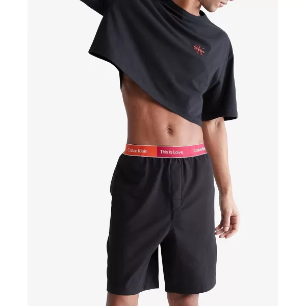 Calvin Klein mens This is Love Pride Sleep ShortBlack