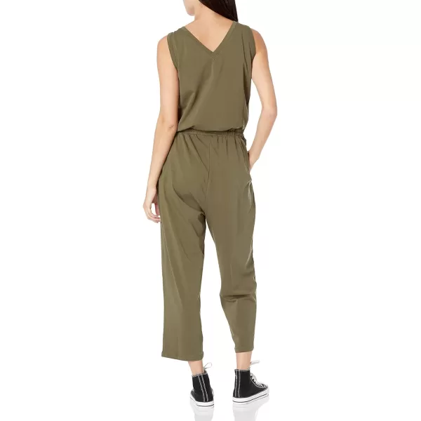 Calvin Klein womens Designer Logo Jumpsuit Romper WDrawstringCaper