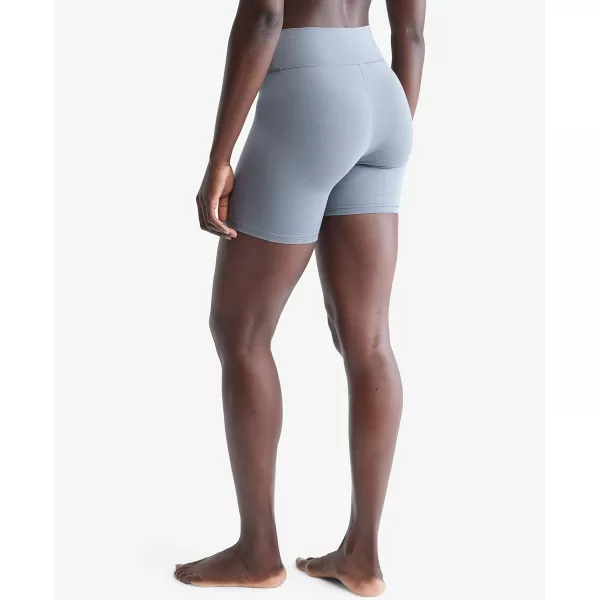 Calvin Klein womens Naturals Cotton Stretch Flex Sleep ShortAsphalt Grey