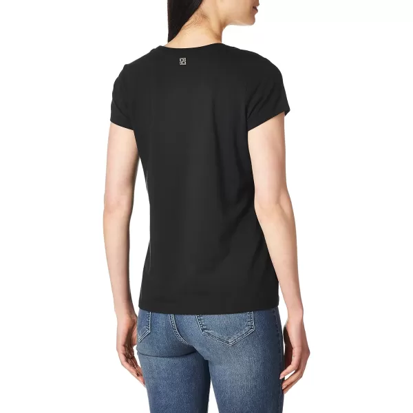 Calvin Klein womens Short Sleeve Crew Neck Logo TShirtBlack