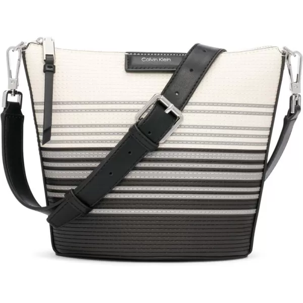 Calvin Klein Ash NorthSouth CrossbodyBlack Multi Stripe