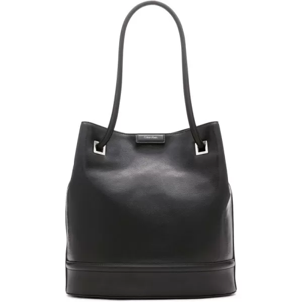 Calvin Klein Ash NorthSouth ToteBlackSilver