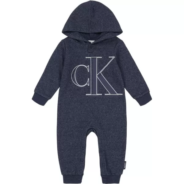 Calvin Klein Baby Boys Hooded CoverallDress Blues