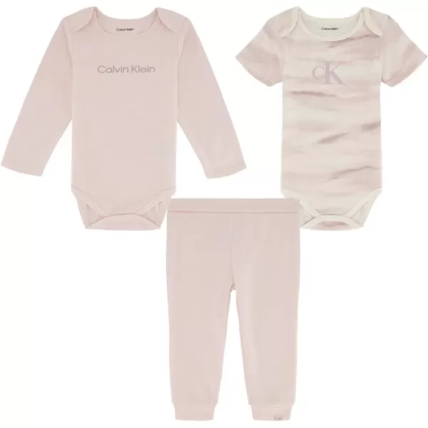 Calvin Klein Baby Girls 2 Creeper and Pant SetHeavenly Pink  Egret